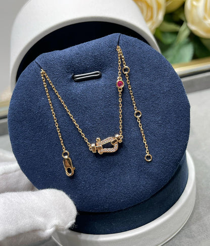 [Luna Brilliance]FORCE 10 DIAMOND PINK GOLD NECKLACE