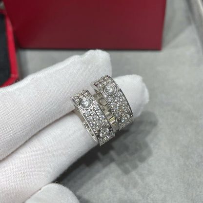 [Luna Brilliance] LOVE 5.5MM DIAMOND PAVED EARRINGS