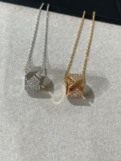 [Luna Brilliance]LIENS EVIDENCE DIAMOND PAVED NECKLACE