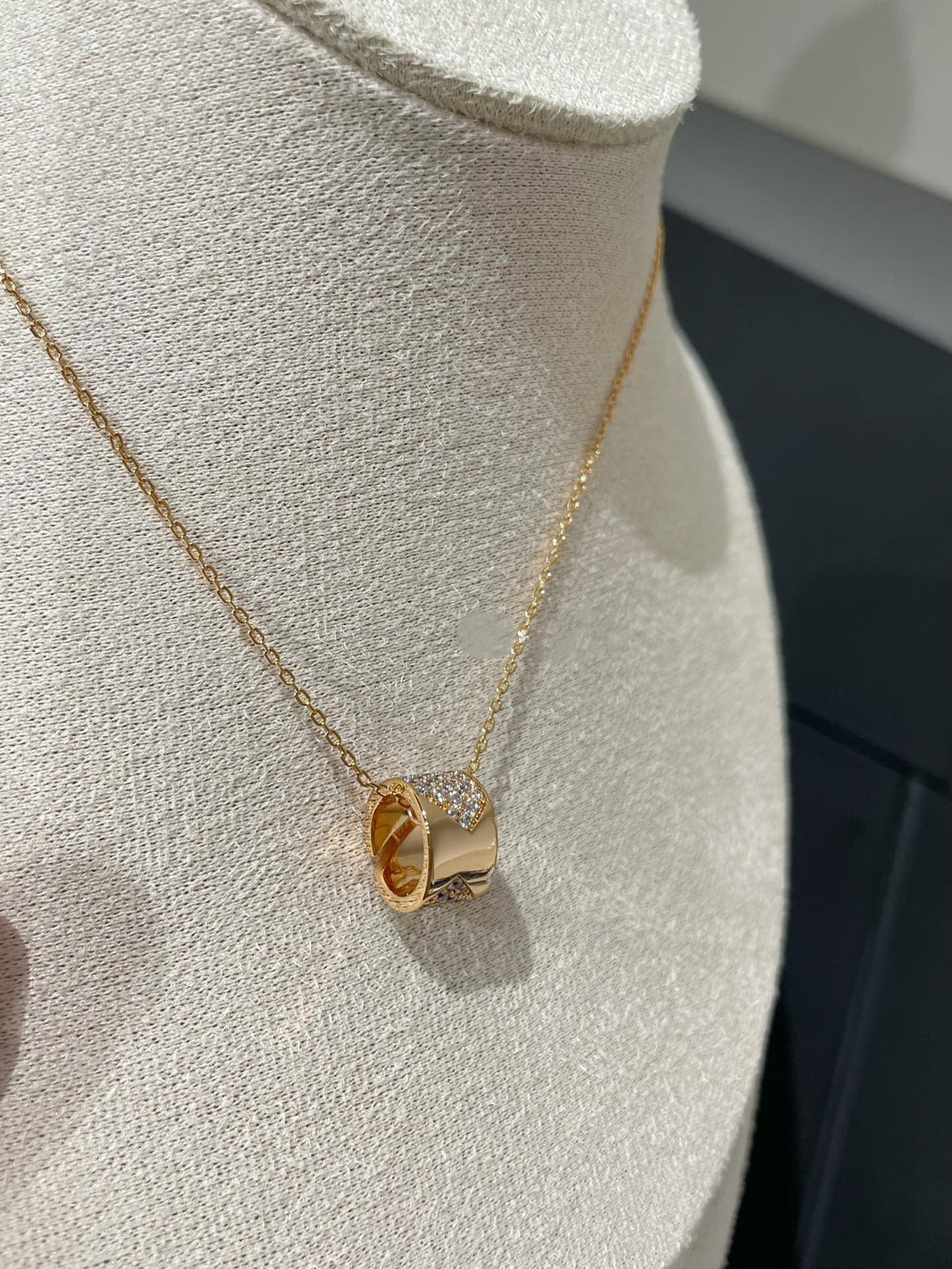 [Luna Brilliance]LIENS EVIDENCE DIAMOND PAVED NECKLACE
