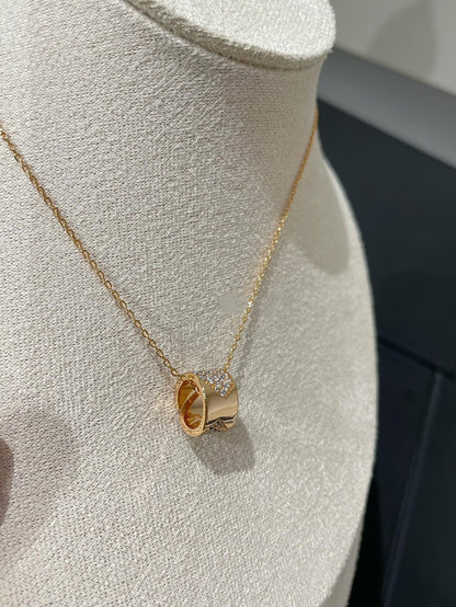 [Luna Brilliance]LIENS EVIDENCE DIAMOND PAVED NECKLACE