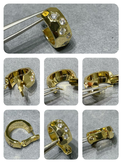 [Luna Brilliance]BEE LOVE DIAMOND HOOP EARRINGS
