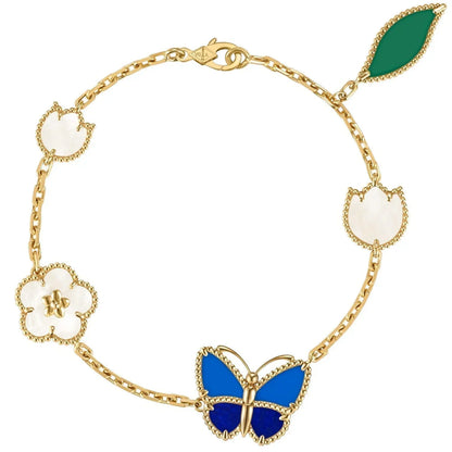 [Luna Brilliance] Lucky Spring Butterfly 5-Motif & LOVE Unlimited Bracelet Stack Set