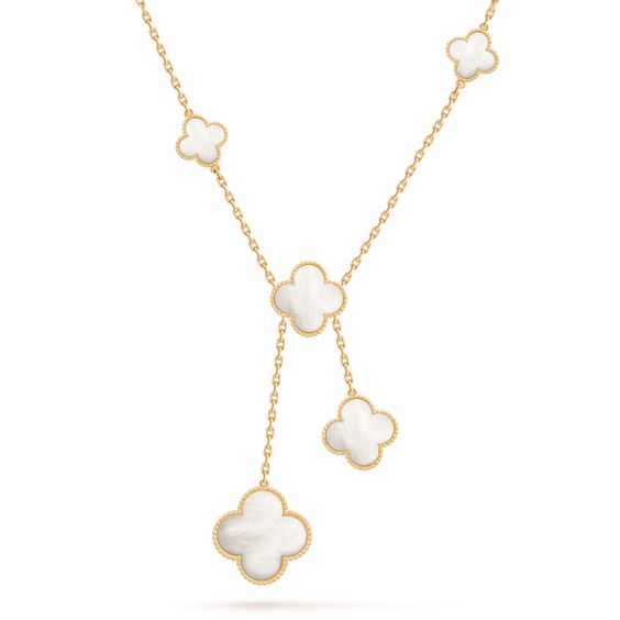 [Luna Brilliance]CLOVER MOTHER OF PEARL NECKLACE 6 MOTIF