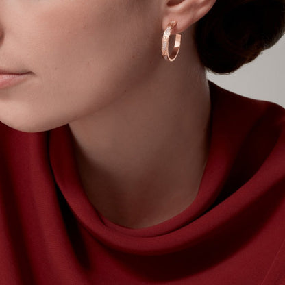 [Luna Brilliance] LOVE EARRINGS 3.6MM DIAMOND PAVED