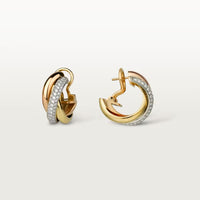 [Luna Brilliance] TRINITY HALF DIAMOND  CLASSIC EARRINGS