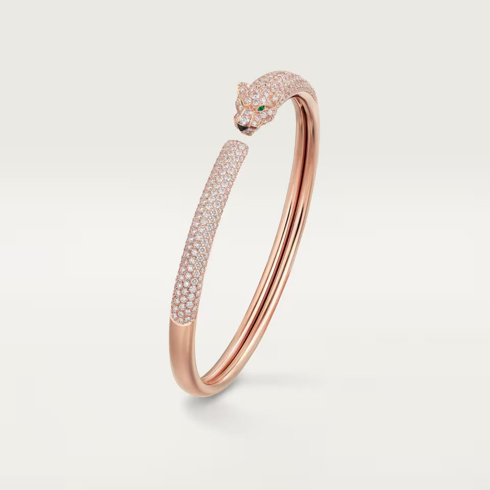 [Luna Brilliance] PANTHERE FULL DIAMOND OPEN BRACELET