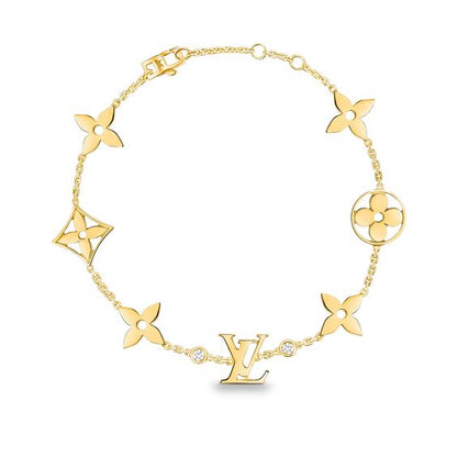 [Luna Brilliance]STAR AND SUN 7 MOTIFS GOLD BRACELET