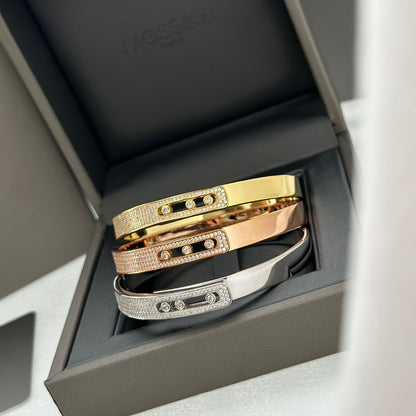 [Luna Brilliance]Move Noa Rose Gold Pavé Diamond Bangle Bracelet