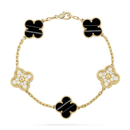 [Luna Brilliance] CLOVER 5 MOTIF PULSAR STONE BRACELET COLLECTION
