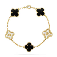 [Luna Brilliance]Clover & Clash Bracelet 3-Piece Stack set