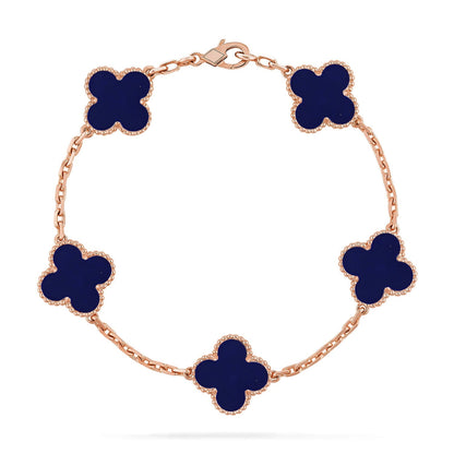 [Luna Brilliance]CLOVER 5 MOTIF LAPIS LAZULI BRACELET COLLECTION