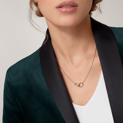 [Luna Brilliance] LOVE DOUBLE RING NECKLACE