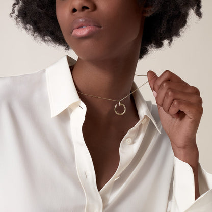 [Luna Brilliance] JUSTE NECKLACE HALF DIAMOND