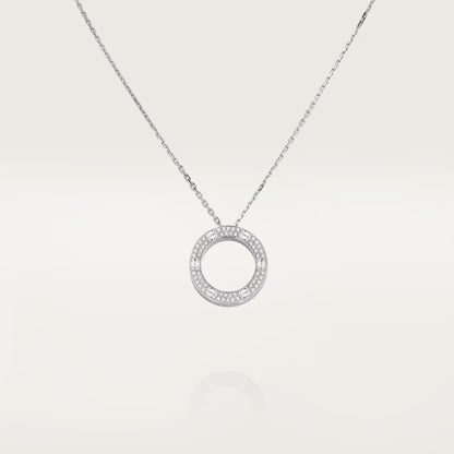 [Luna Brilliance] LOVE NECKLACE 16MM  FULL DIAMOND