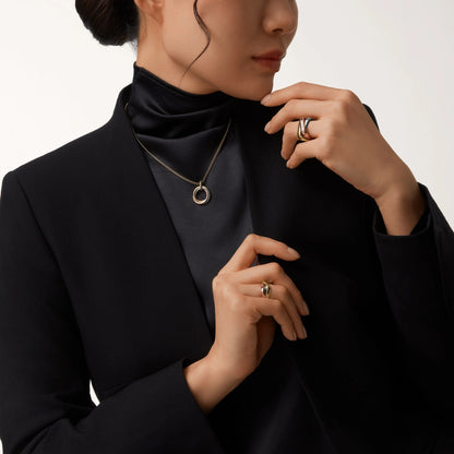 [Luna Brilliance] TRINITY MEDIUM  DIAMONDS NECKLACE
