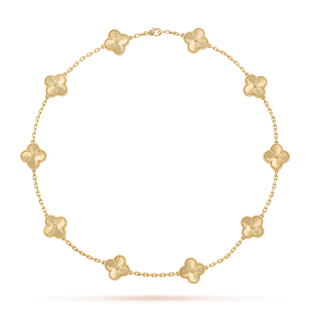 [Luna Brilliance]CLOVER 10 MOTIFS LASER NECKLACE