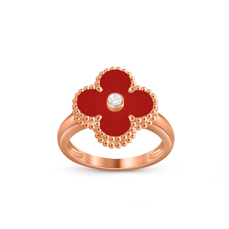 [Luna Brilliance]CLOVER DIAMOND RING ROSE GOLD COLLECTION
