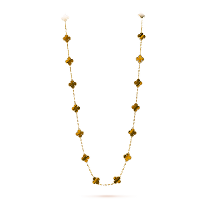 [Luna Brilliance]CLOVER 20 MOTIFS TIGER EYE ROSE GOLD