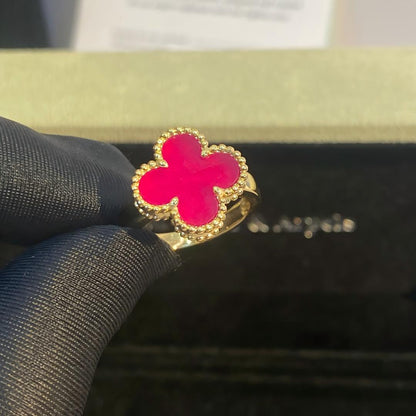[Luna Brilliance]NEW CLOVER PINK ENAMEL RINGS
