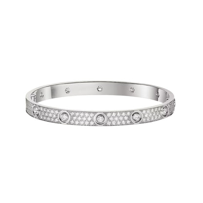 [Luna Brilliance] LOVE BRACELET 6.1MM DIAMOND-PAVED 10 BIG DIAMONDS