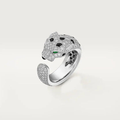 [Luna Brilliance] PANTHERE SPOTTED FULL DIAMOND MEDIUM RING