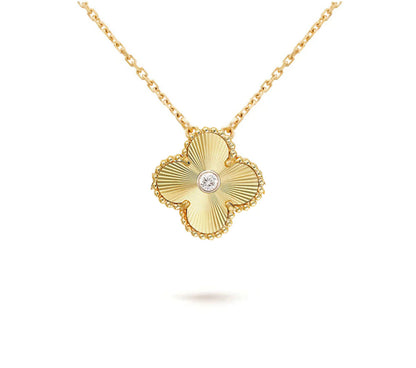 [Luna Brilliance]CLOVER 15MM DIAMOND SINGLE FLOWER NECKLACE COLLECTION