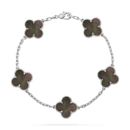 [Luna Brilliance] CLOVER 5 MOTIF GRAY MOP BRACELET COLLECTION