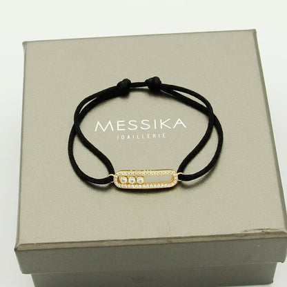 [Luna Brilliance]Messika Care(s) pink cord pavé bracelet