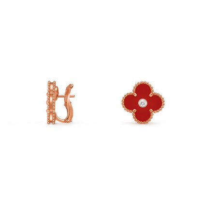 [Luna Brilliance]CLOVER 15MM MOP DIAMOND EARRINGS COLLECTION