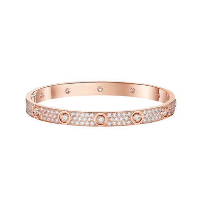 [Luna Brilliance] LOVE BRACELET 6.1MM DIAMOND-PAVED 10 BIG DIAMONDS