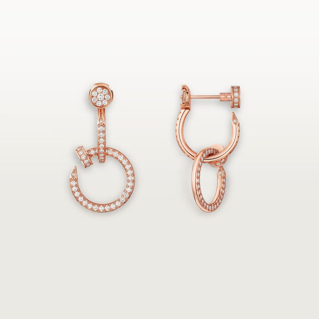 [Luna Brilliance] JUSTE FULL DIAMOND DOUBLE EARRINGS
