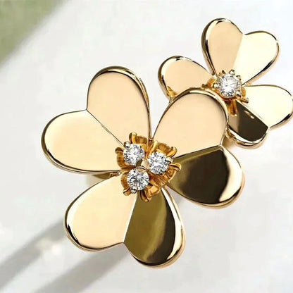 [Luna Brilliance]CLOVER COMOS GOLD DIAMOND RING