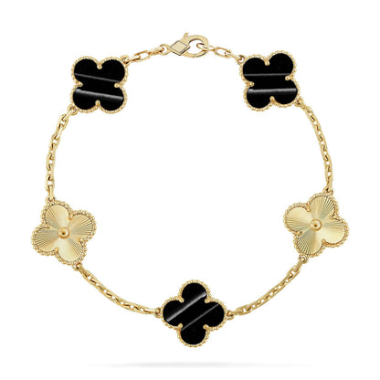 [Luna Brilliance] CLOVER 5 MOTIF PULSAR STONE BRACELET COLLECTION