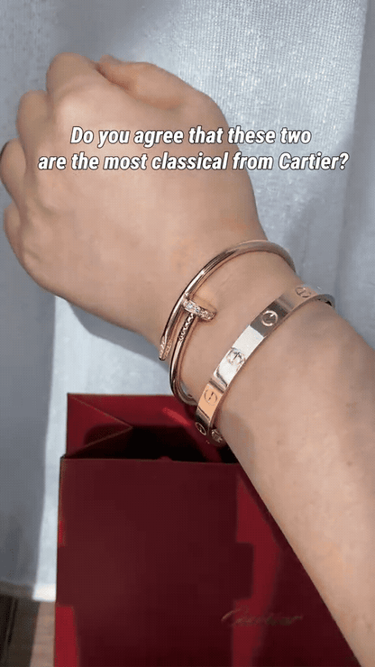 [Luna Brilliance] LOVE Classic & JUSTE Diamond Bracelet Stack Set