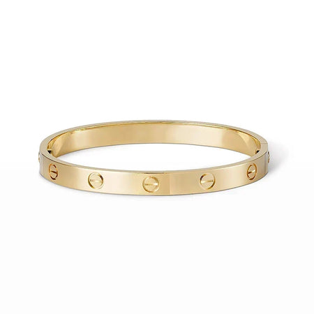 [Luna Brilliance] LOVE  Classic & Diamond-Paved Bracelet Stack Set