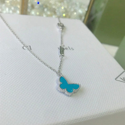 [Luna Brilliance]BUTTERFLY TURQUOISE BUTTERFLY BRACELET SILVER