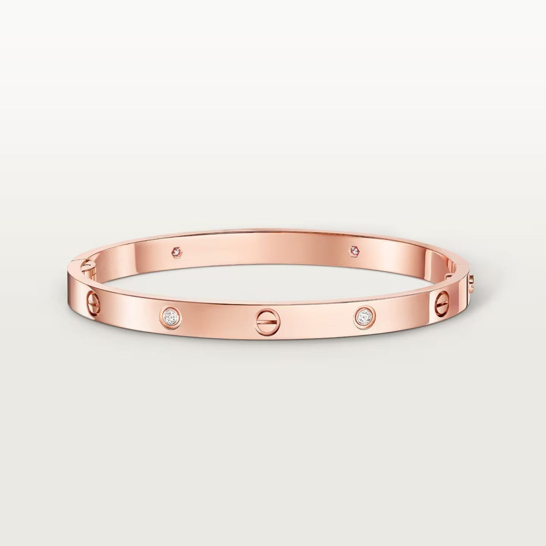[Luna Brilliance] LOVE BRACELET 4.8MM 4 DIAMONDS