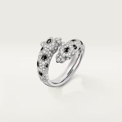 [Luna Brilliance] PANTHERE DOUBLE HEADED FULL DIAMOND  RING
