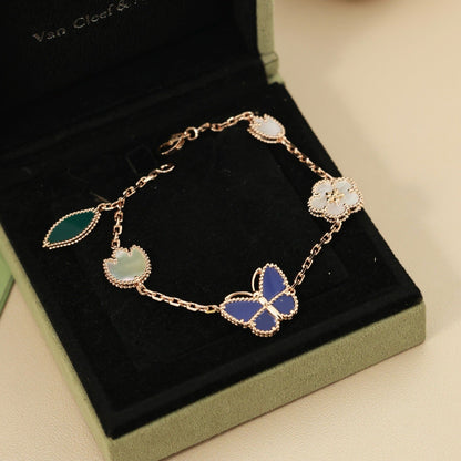 [Luna Brilliance] Lucky Spring Butterfly 5-Motif & LOVE Unlimited Bracelet Stack Set