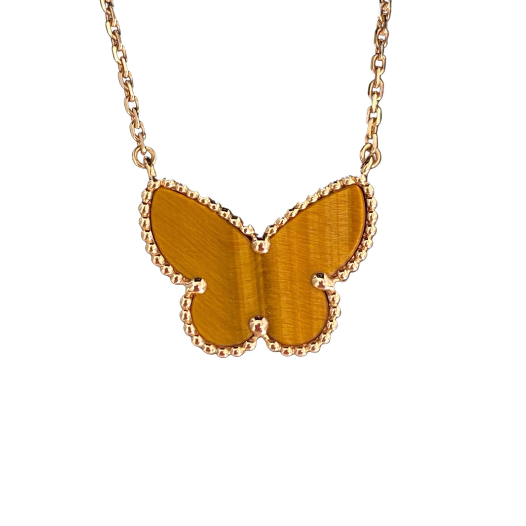 [Luna Brilliance] TIGER__ EYE BUTTERFLY NECKLACE