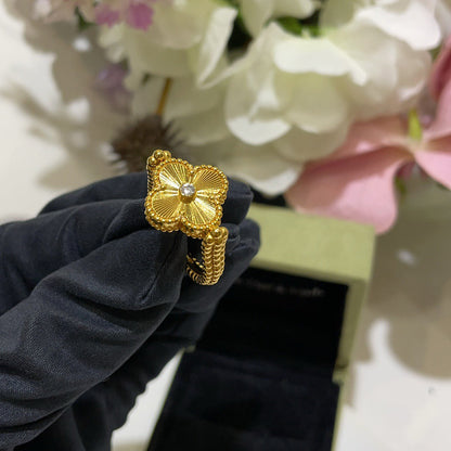 [Luna Brilliance]CLOVER RIVERSIBLE RING GOLD COLLECTION