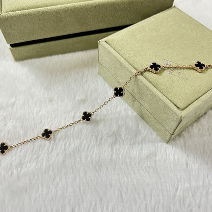 [Luna Brilliance]CLOVER 6 MOTIF  ONYXS BRACELET