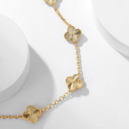 [Luna Brilliance]CLOVER 10 MOTIFS LASER NECKLACE