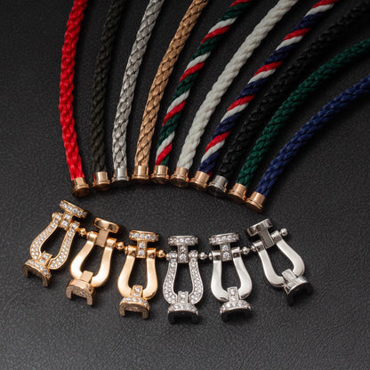 [Luna Brilliance]FORCE LARGE HORSESHOE FULL DIAMOND BRACELET SILVER