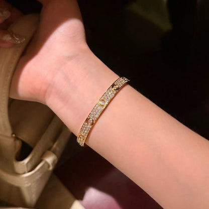 [Luna Brilliance] LOVE BRACELET 6.1MM DIAMOND-PAVED 10 BIG DIAMONDS