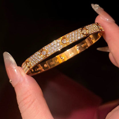 [Luna Brilliance] LOVE BRACELET 6.1MM DIAMOND-PAVED 10 BIG DIAMONDS