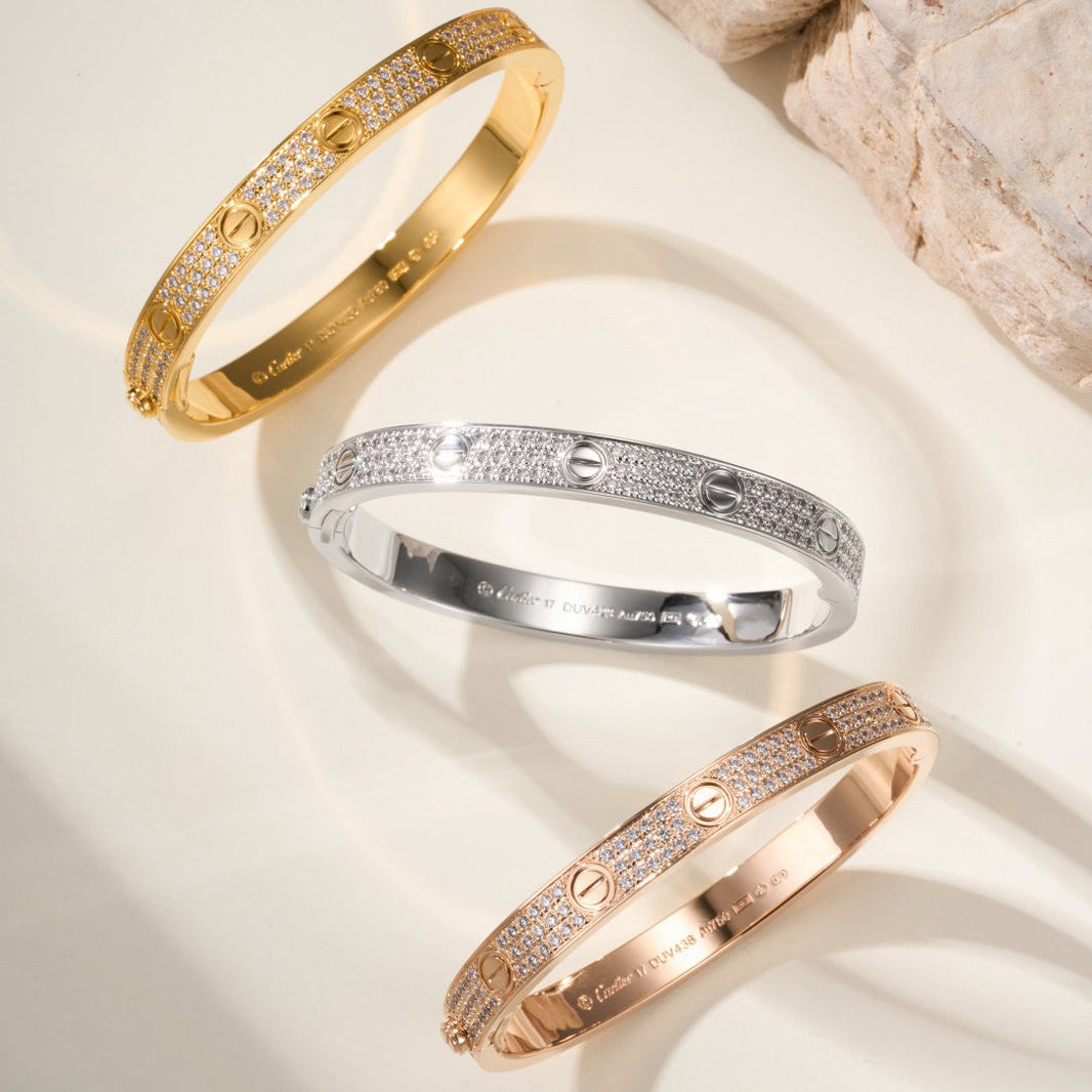 [Luna Brilliance] LOVE BRACELET 6.1MM DIAMOND-PAVED