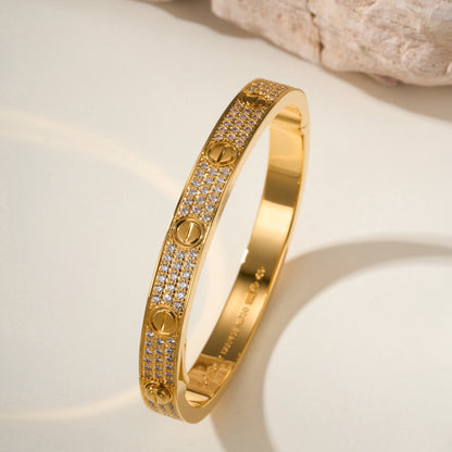 [Luna Brilliance] LOVE BRACELET 6.1MM DIAMOND-PAVED