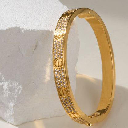 [Luna Brilliance] LOVE BRACELET 6.1MM DIAMOND-PAVED